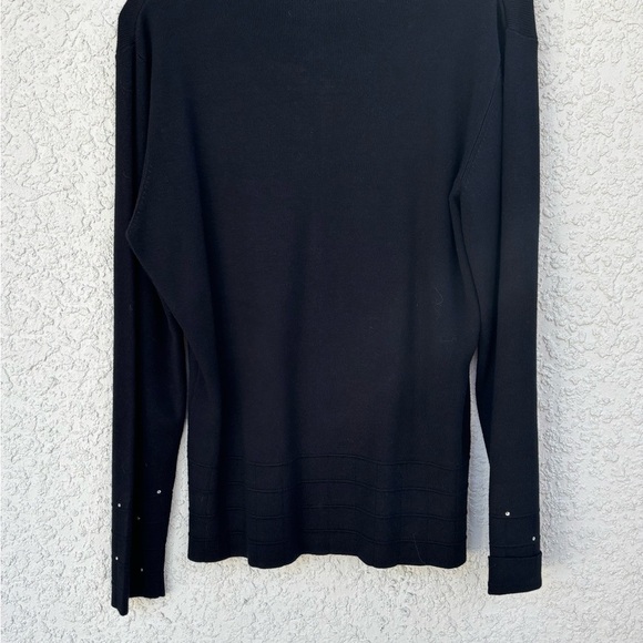 Christine Alexander Black Sweater‎ with Silver Accents - Picture 7 of 7